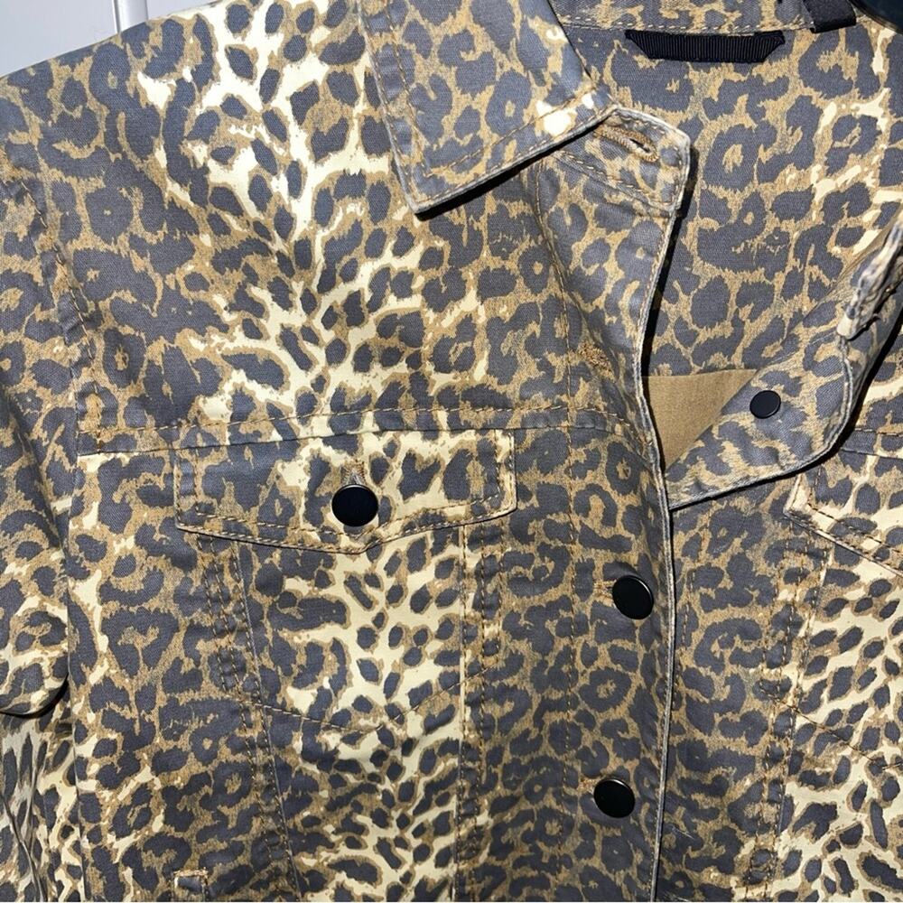 ATM Anthony Thomas Melillo Leopard Print Denim Jacket Small - Picture 13 of 13